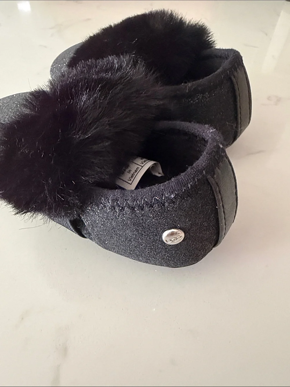 UGG SPARKLE BALLET FLATS INFANT SHOES SIZE 4/5
